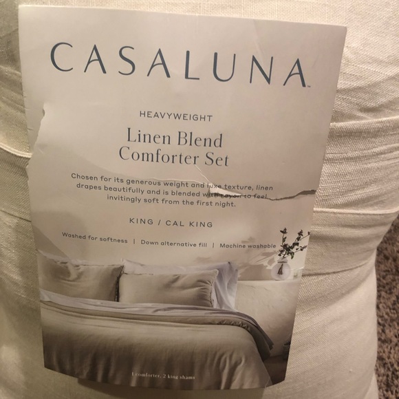 Casaluna Bedding Casaluna Heavy Weight Linen Quilt Natural King